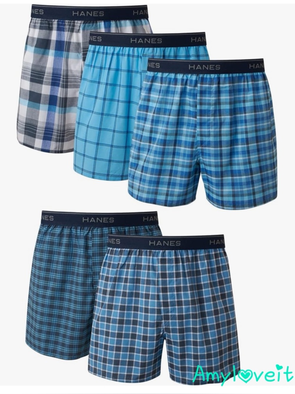 Hanes Tagless Boxers 5 Pack Underwear #61